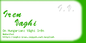 iren vaghi business card